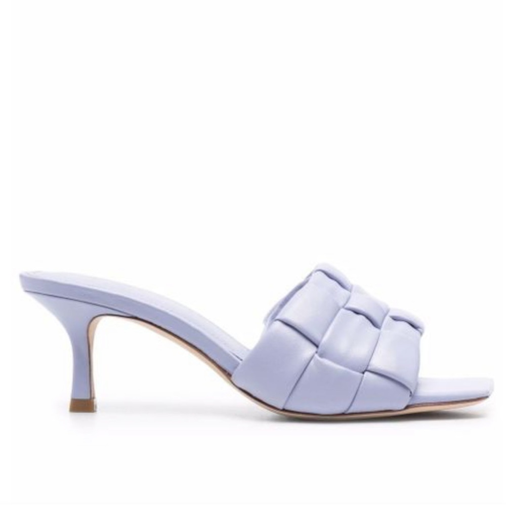 Ash Kim 75mm Woven Leather Sandals in Lilac 8/38 NWT